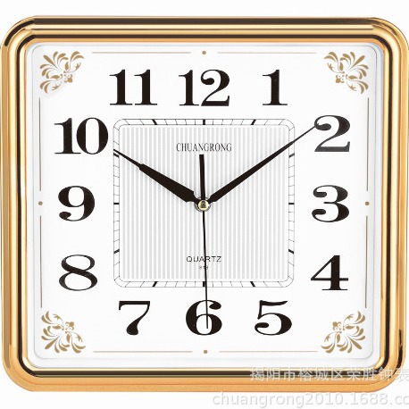 2024 New Factory Direct supply square Nordic wall clock home creative 14-inch clock 13-inch Amazon wall clock