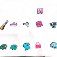 新款洞洞鞋扣可爱鞋花卡洛驰鞋饰卡通洞洞鞋上装饰品爱美女孩