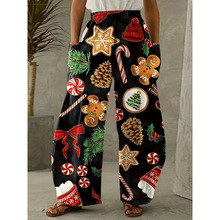 T 37365 Women's Christmas 3D print casual pants Ůʥ�� 3D ӡ