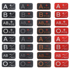 Amazon foreign trade supply source blood type A+ B+ AB+ O+ Velcro blood type PVC rubber stamp waterproof hat stamp