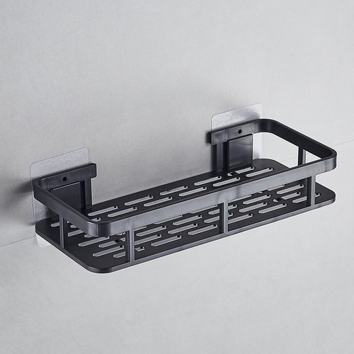 Hole-free bathroom shelf storage rack toilet bathroom rack restroom washstand wall-mounted organizer heavy-duty load-bearing