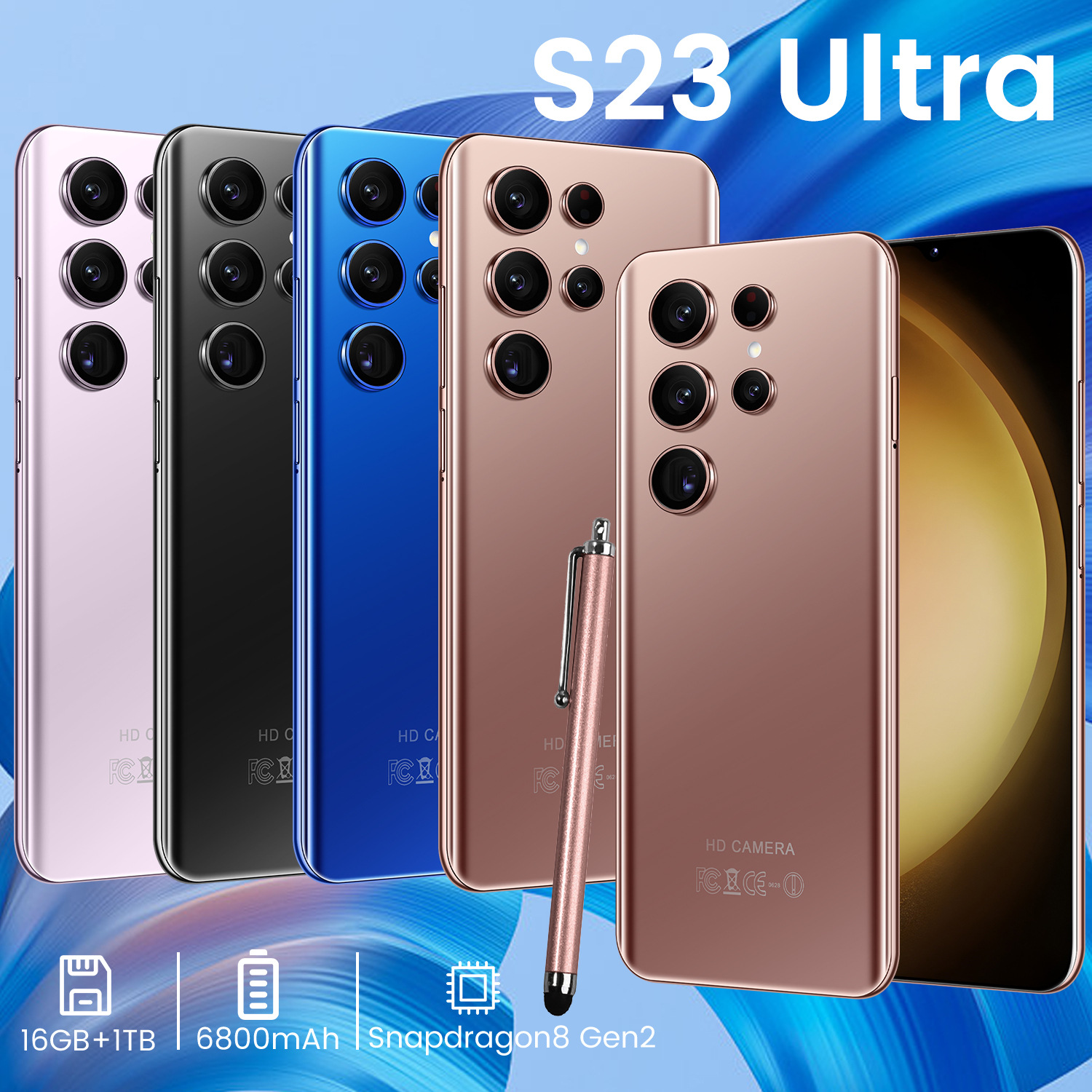 跨境手机S23 Ultra 7.3寸大屏（1+16）内存Incell贴合屏工厂热销