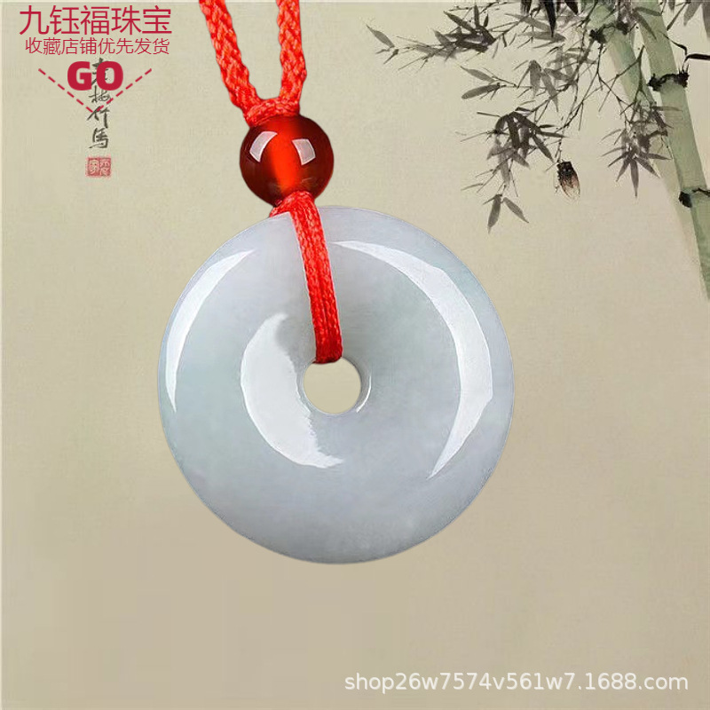 천연 버마 제다이트 A등급 평화 버클 선물 제이드 펜던트 칼세도니 마노 제이드 공예품 도매