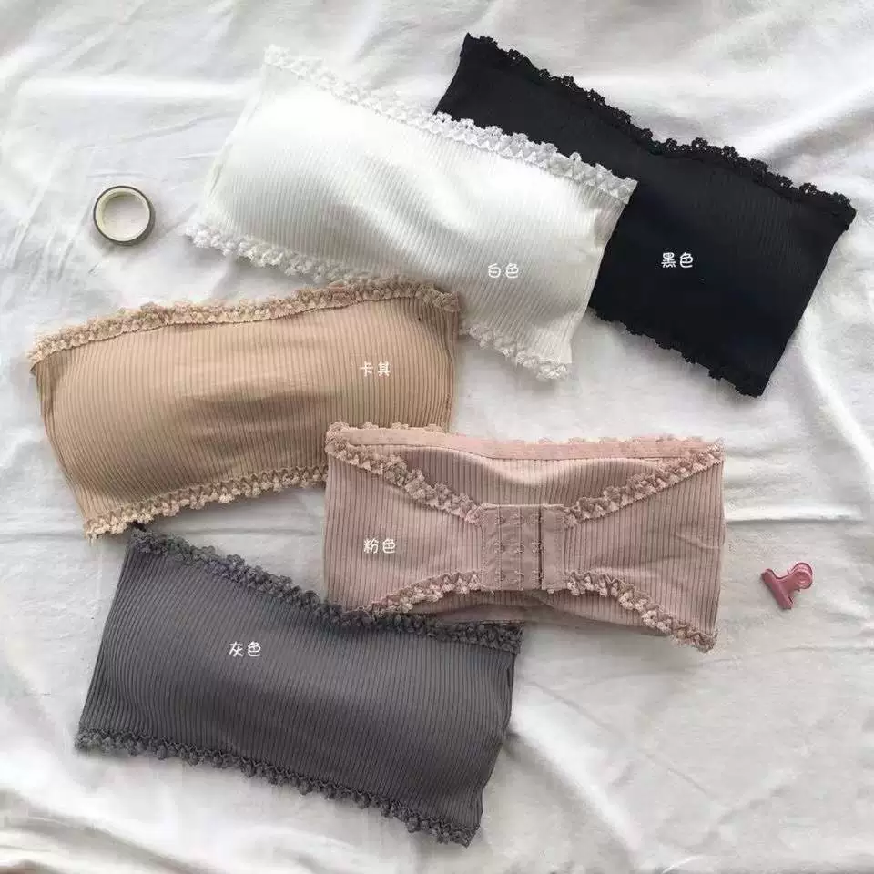 Бюстгальтер топ без бретелей, shapewear с push-up и чашками, кружевная окантовка, один размер (80–130 кг)