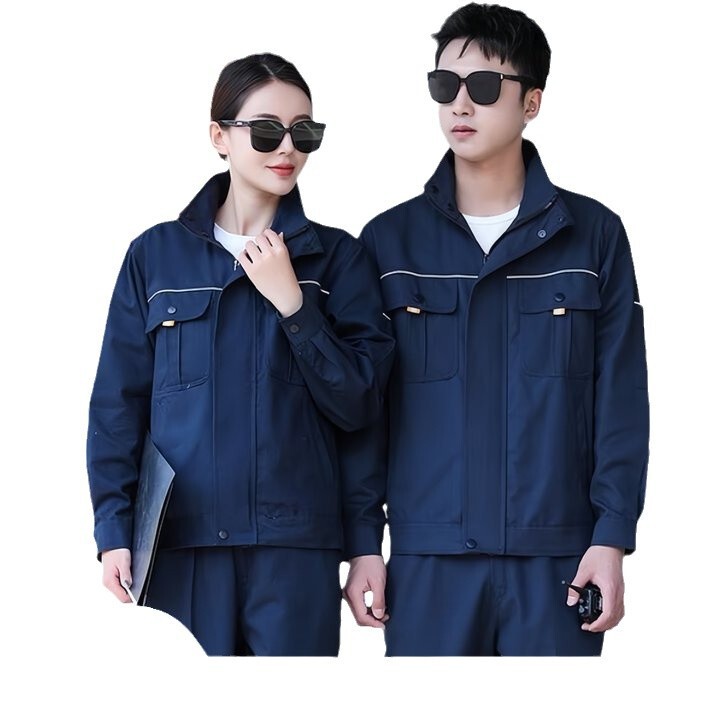 綿作業服、メンズ耐摩耗性・防汚作業服、耐熱性、厚手溶接作業服、春秋冬作業服セット|undefined