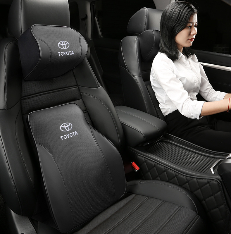 Suitable for Toyota Camry, Avalon, Levin, Corolla, Highlander Headrest and Lumbar Support Memory Foam Car-Specific