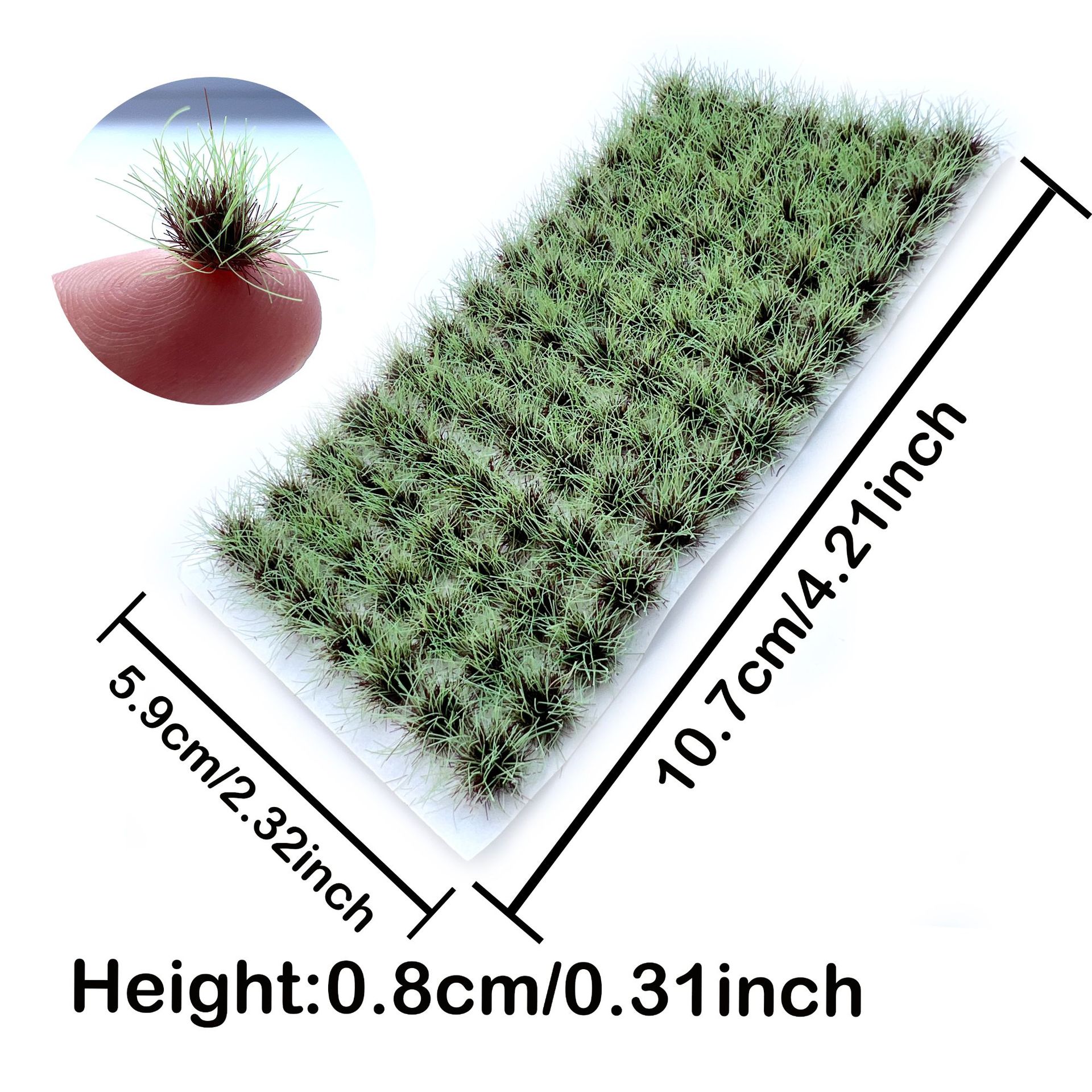8mm96 plantas redondas cluster modelo de vías ferroviarias accesorios escenario de arena militar diy forma de hierba miniatura