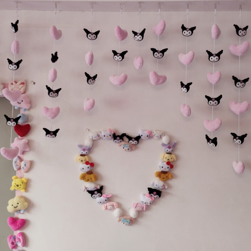 Girl's Heart Pink Love Kulomi Door Curtain Handdog Door Curtain Punch-Free Barrier Living Room Bedroom Room Door Curtain Girl's Heart Pink Love Kulomi Door Curtain Handdog Door Curtain Punch-Free Barrier Living Room Bedroom Room Door Curtain