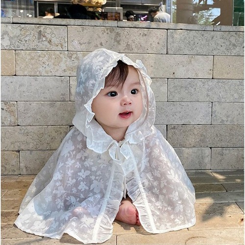 宝宝斗篷婴儿防晒夏季薄款女宝宝披风披肩婴幼儿女孩公主夏装外套