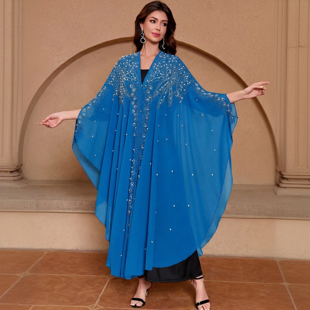 Chiffon rhinestone beach sun protection cover-up, bikini cover-up, swimsuit cover-up, beach cover-up