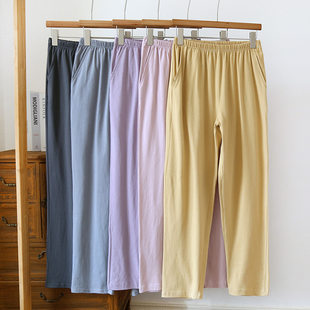 Cotton knitted demi-season trousers for men and women for leisure, for beloved
