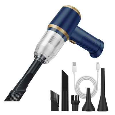 Factory direct supply vacuum cleaner wireless portable large suction wireless car household blowing suction integrated mini dust blowing (Tozsoranlar) - 21207cm-blue-brush-motor-5300pa-suction