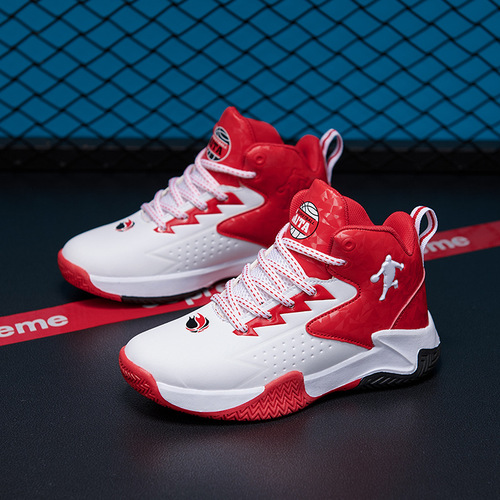 2036 children's basketball shoes autumn and winter high-top leather primary and secondary school boys' sports shoes youth sports training shoes