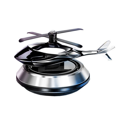 Solar-powered car ornament smart rotating helicopter car air freshener center console airplane deodorizer car air freshener
