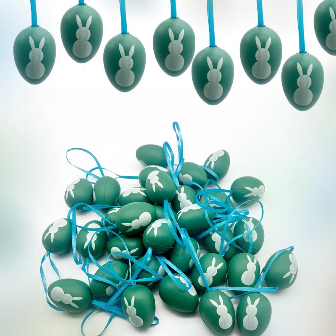 Huevos pintados de plástico mate de Pascua 4cm fiesta en el hogar colgantes de decoración festiva huevo