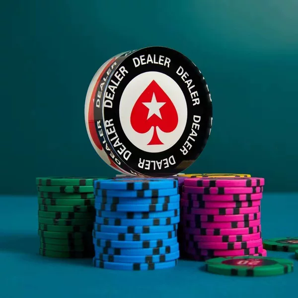 Texas poker round high-end acrylic crystal DEALER banker position Zhuang code pressure card button sign