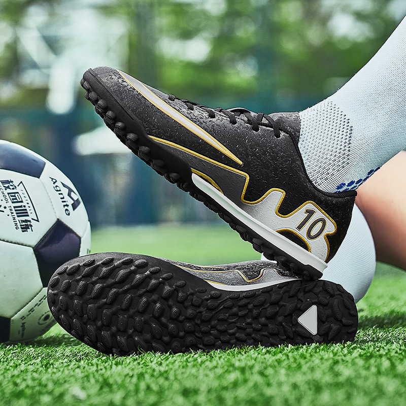 Zapatos de fútbol altos y bajos para hombres y mujeres tf clavos rotos ag clavos largos estudiantes de primaria y secundaria niños niños entrenamiento de competencia de césped artificial