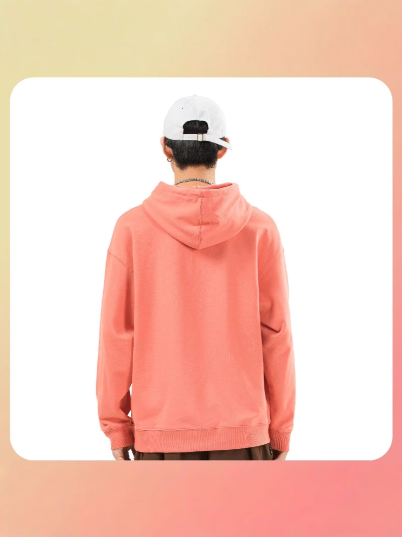 330 gramos de algodón pesado americano camisa con sombrero hombre y mujer hombro caída suelta camisa con sombrero camisa con sombrero personalizada LOGO