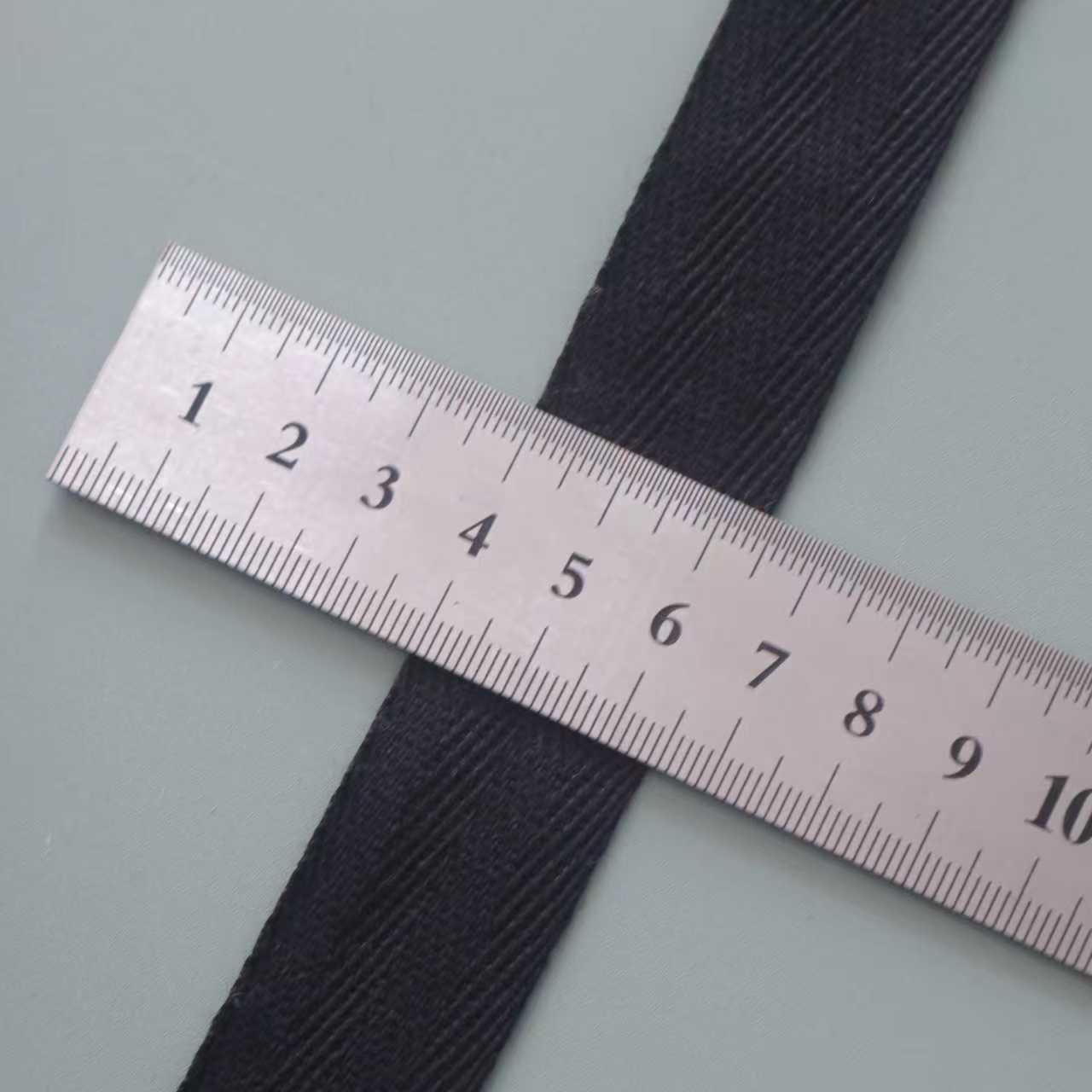 Cinta de espiga de algodón y poliéster blanco puro del fabricante para el cuello trasero de prendas, cinta de algodón para embalaje con ribete de espiga de algodón simple y doble.