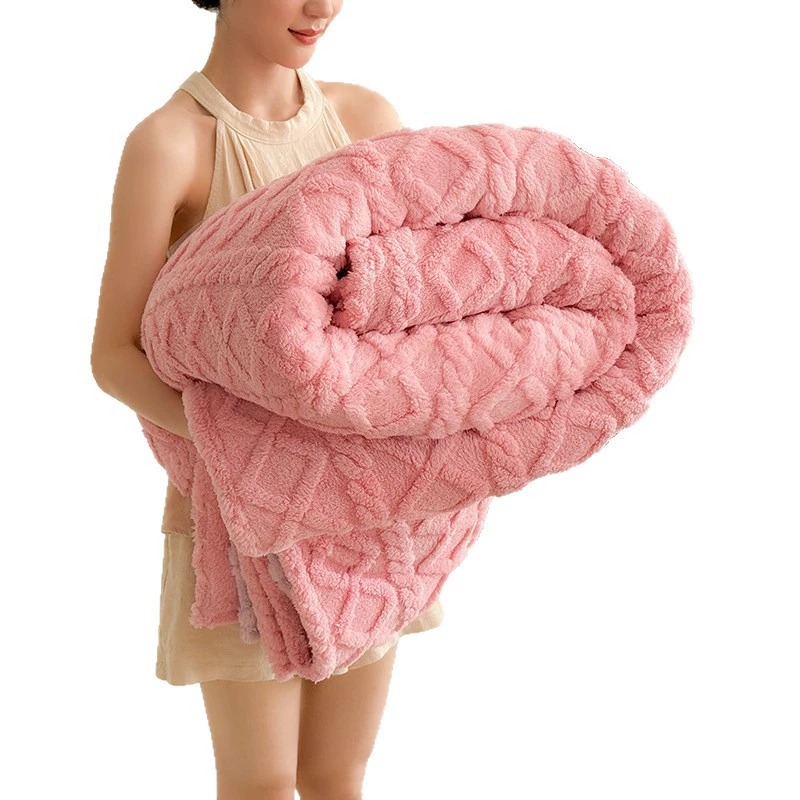 Coral Flannel Duvet, Increased Thickness, Plush Double-Layer & Single-Layer, Multiple Sizes