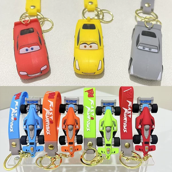 Cars Keychain Creative Car-Themed Formula Children's Toy Backpack Pendant Street Stall Doll Gift