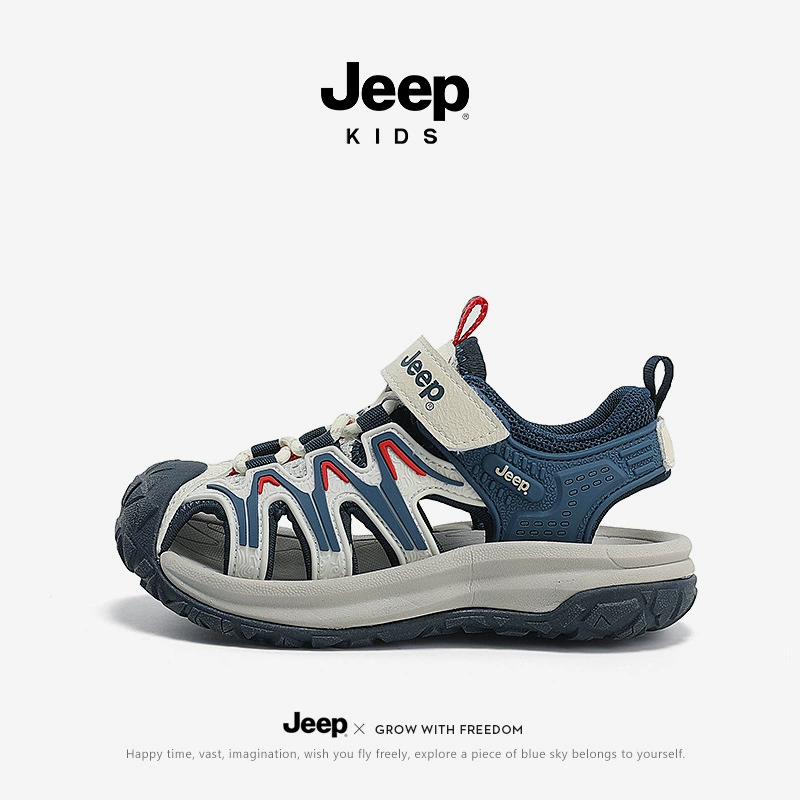 Jeep, обувь для мальчиков, детская сумка, летние сандалии, дышащая нескользящая пляжная обувь