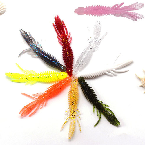 Luya soft bait 1.8g 2.2g fake bait shrimp-type soft worm bionic plus fishy salt sea fishing NED floating bb soft shrimp