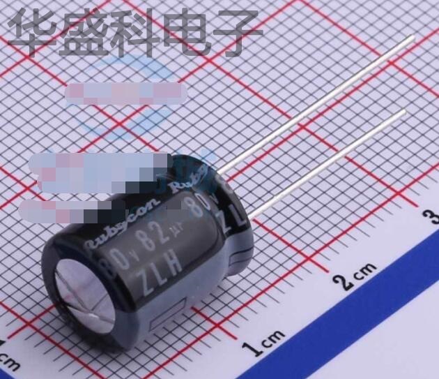 80ZLH82MEFC10X12.5 描述 82uF 80V 引线型铝电解电容 厂家直销