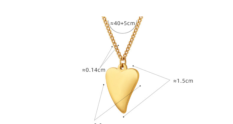 Fashion Heart Shape Titanium Steel Plating Pendant Necklace 1 Piece display picture 1