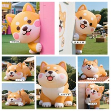 充气卡通狗狗气膜柴犬气模柯基秋田犬动物园户外集市露营主题气膜