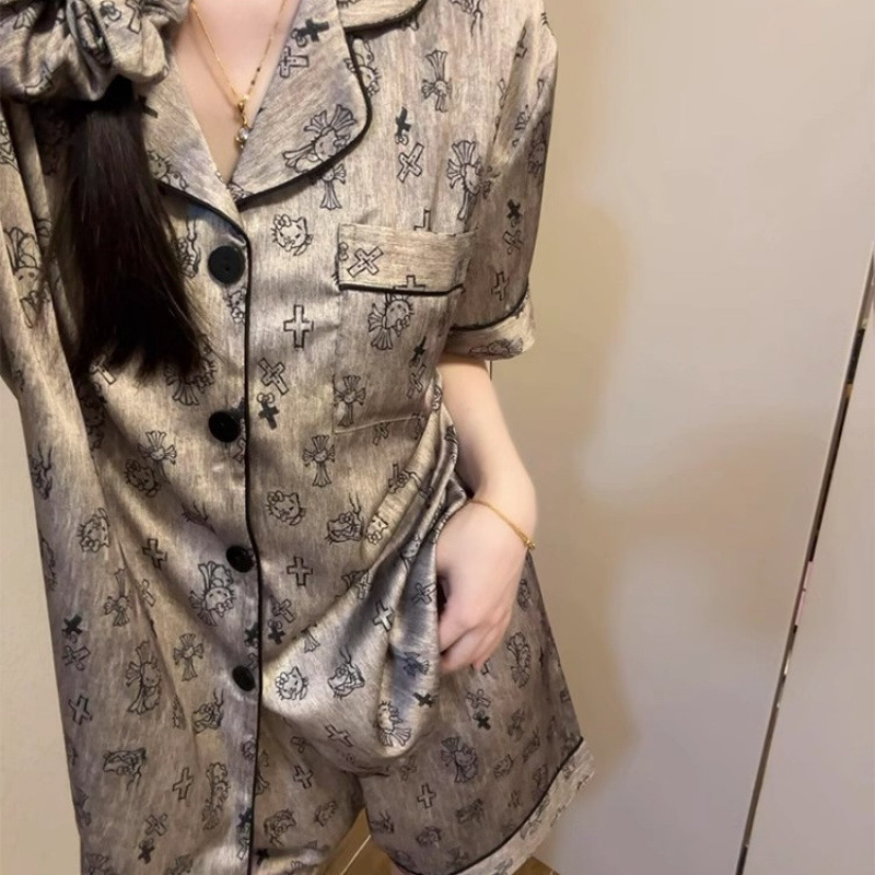 4059 그레이 데빌 캣 [반팔반바지] 슈트