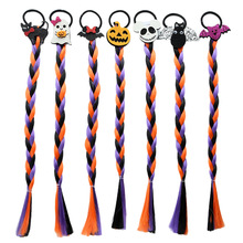 万圣节热销假发辫子万圣节南瓜小鬼 蝙蝠麻花辫派对cosplay hallo