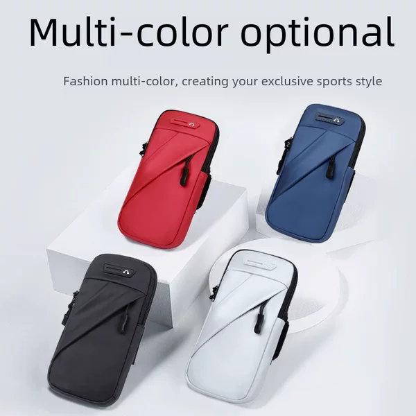 New Huawei Mobile Phone Arm Bag Leather Wrist Bag Unisex Outdoor Running Crossbody Bag Waterproof Sports Arm Bag