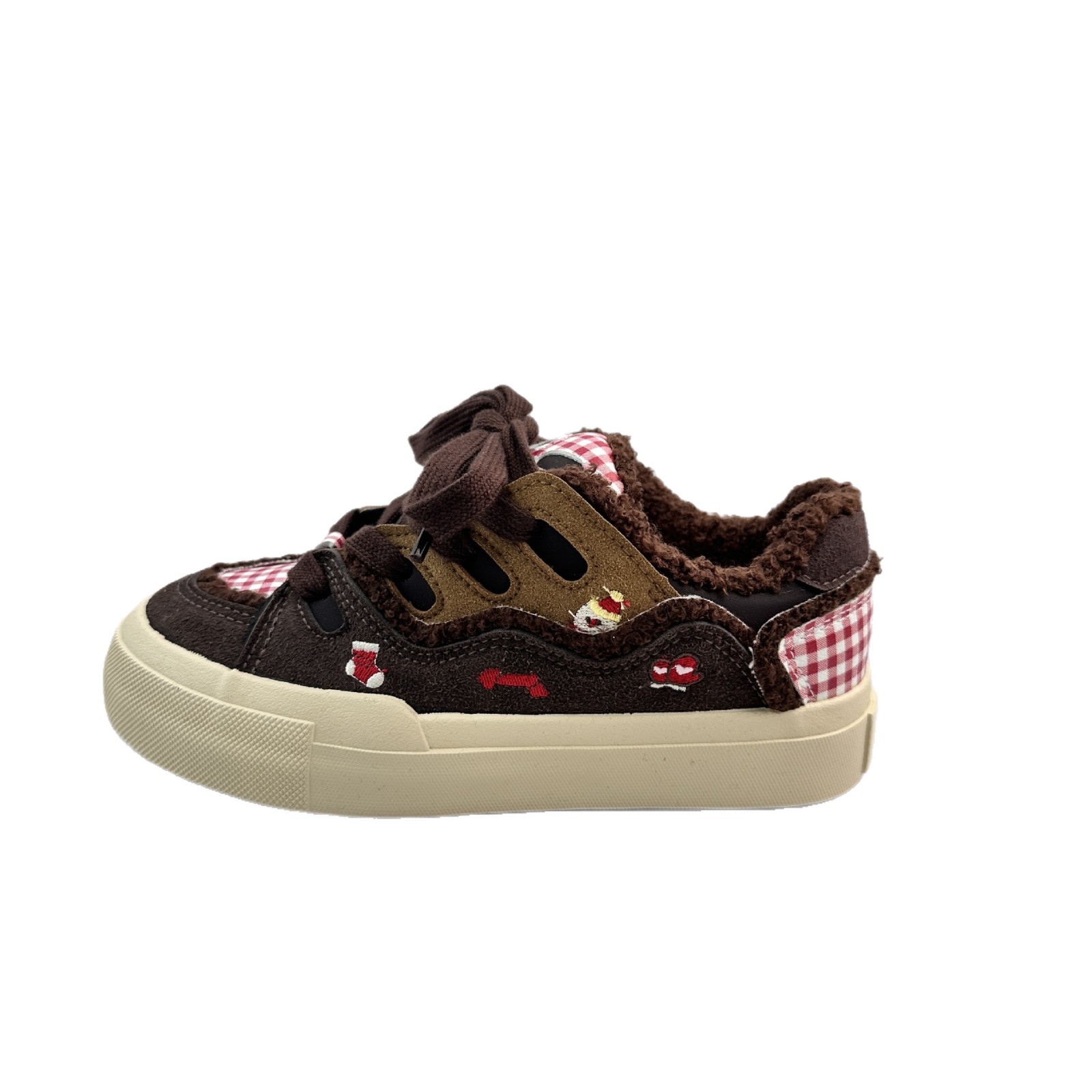 Yuanbo coreano zapatos de skate casuales para mujeres 2025 invierno nuevo estilo de terciopelo universal zapatos deportivos chique zapatos blancos