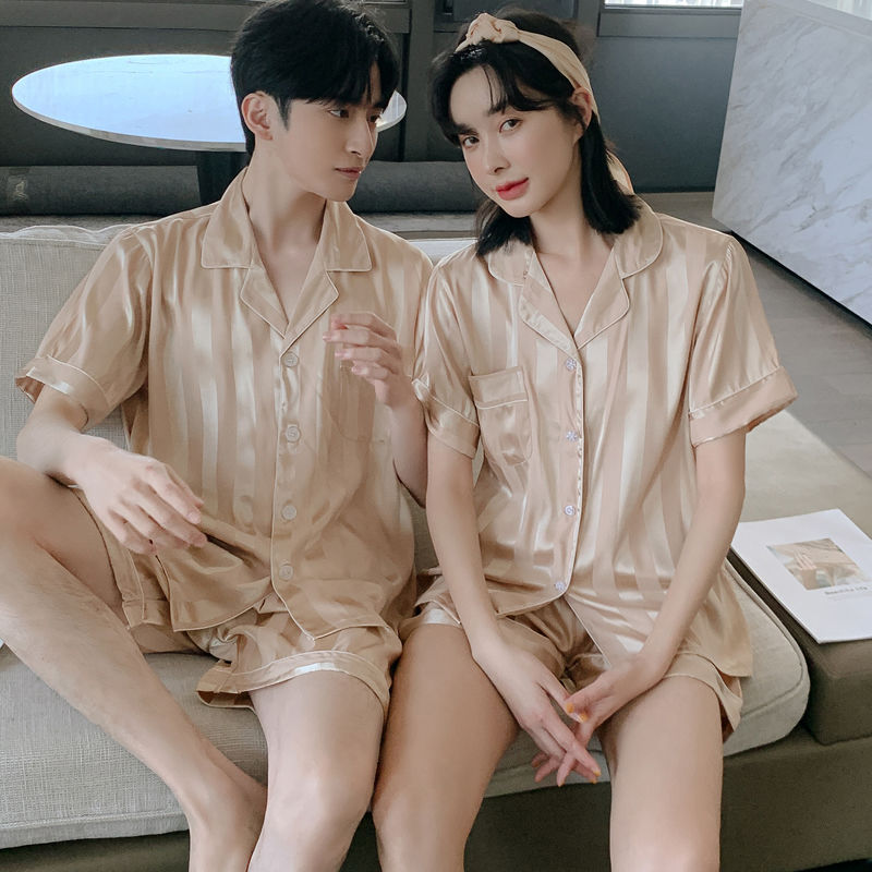와이드 샴페인 스타일 - 반팔 반바지