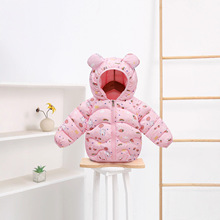 儿童羽绒棉服新款男女童轻薄连帽保暖耳朵棉衣幼儿宝宝羽绒服外套