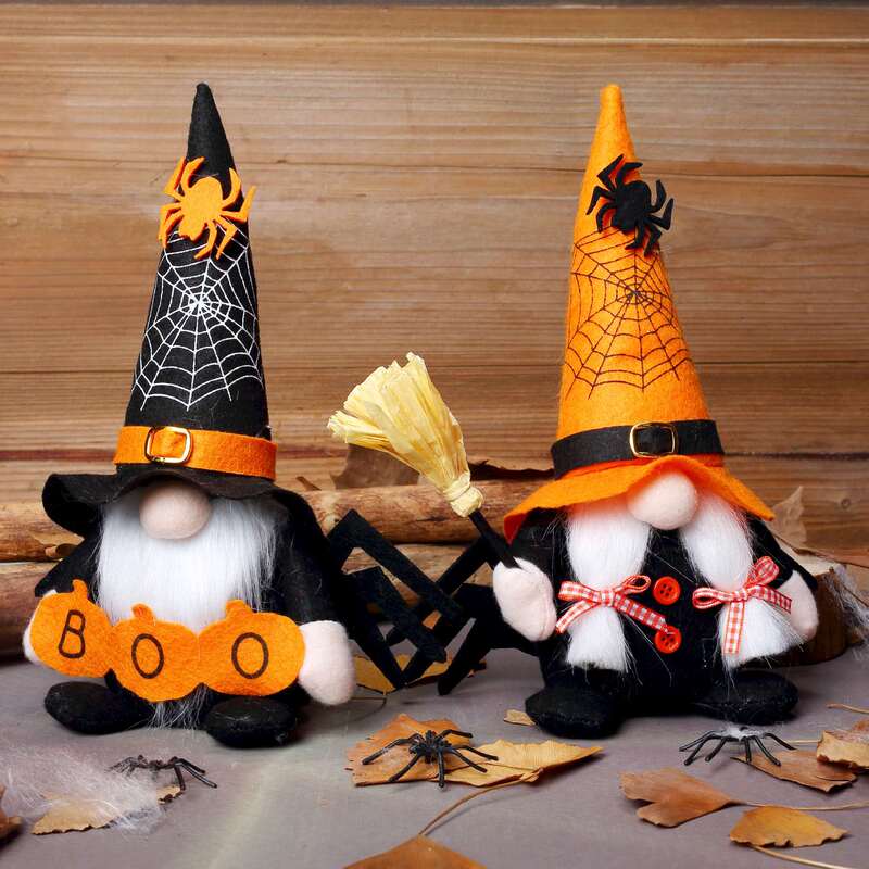国境を越えた新製品ハロウィンクモ顔のない人形ノーム装飾装飾品かわいいルドルフ グロッグ人形卸売|undefined