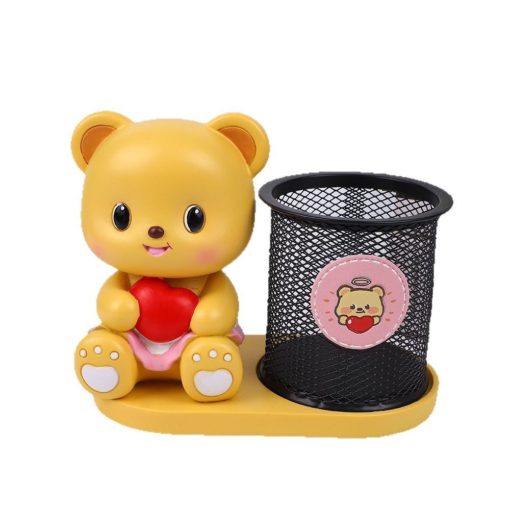 Portalápices de oso creativo gran capacidad multifuncional estilo ins minimalista almacenamiento de escritorio artefacto papelería para estudiantes oficina