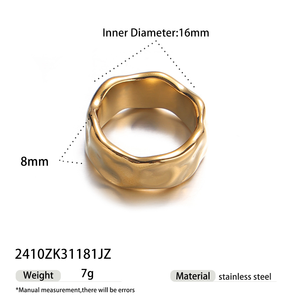 Anillo de acero inoxidable básico de nicho de personalidad europea y americana de alta calidad, anillo cerrado universal, joyas transfronterizas