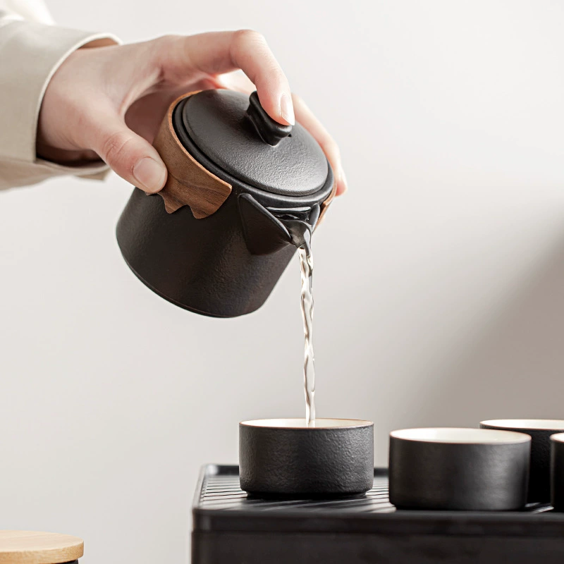 Handheld tea set for traveling, organizer bag
