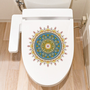 Personalized creative foreign trade bathroom bathroom wall tile self-adhesive stickers toilet lid decorative stickers wall stickers
