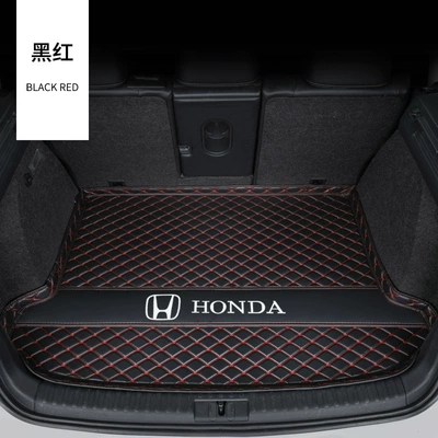 Trunk Mat: surrounded trunk mat trunk - bottom-pad-black-and-red-standard-addition-diamond-vv-material-message-model-year