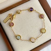 多彩小七珠水晶手链转运珠手串轻奢紫水晶手饰百搭时尚现货批发