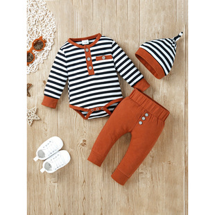 U 55909 Stripe Romper Pants Set �l�y�����Lѝ���b�羳��