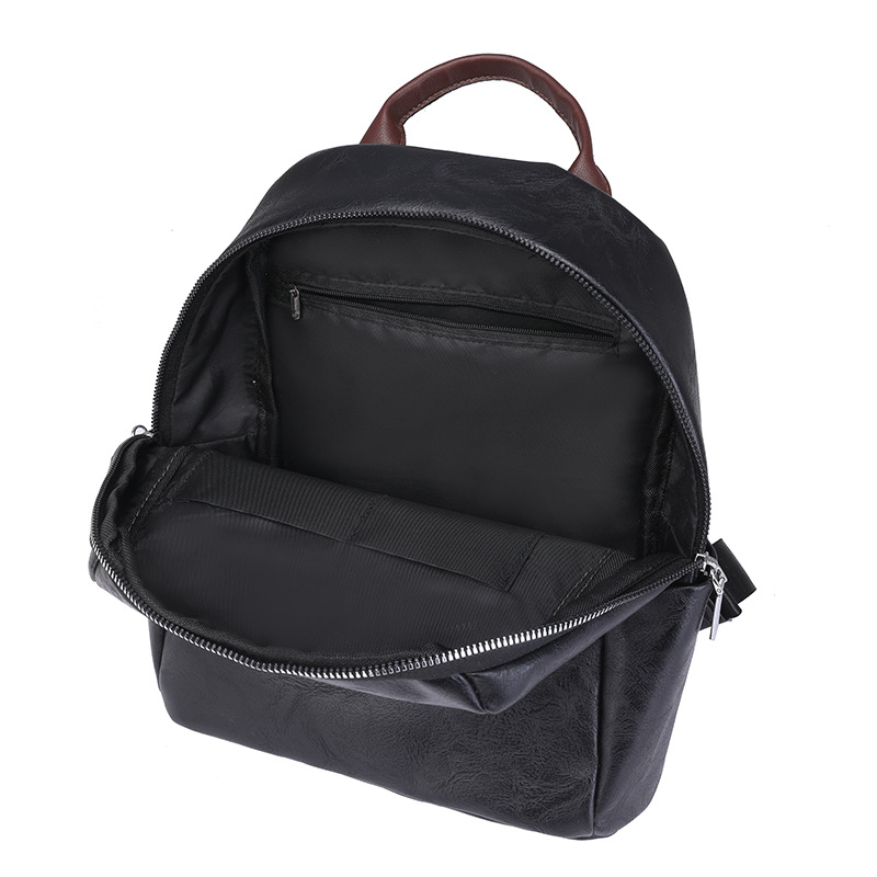 Mochila casual de cercanías 2024 nueva moda simple de gran capacidad para salir bolso de mujer de todo fósforo bolso de estudiante de cuero suave