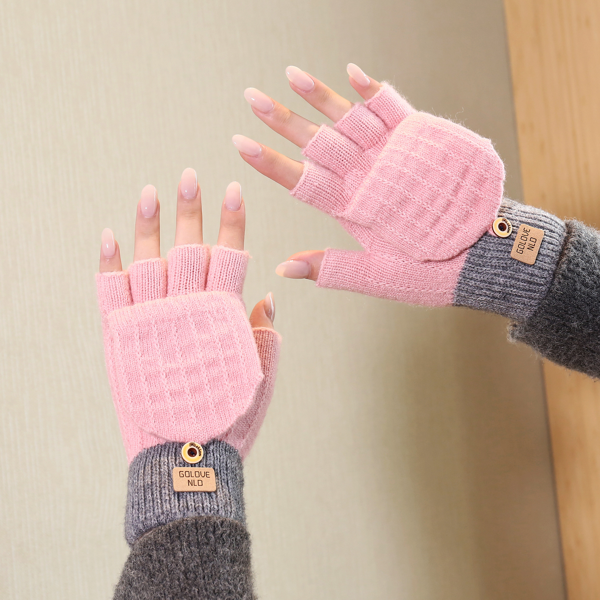 Guanti invernali in velluto spesso antifreddo da equitazione con touch screen, caldi guanti unisex in lana_voghion.com
