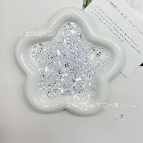 Handmade DIY Acrylic Ice Strips Long Flat Bottom Rhinestone Accessories Injection Molding Internet Celebrity Live Fill Handmade Ball Materials