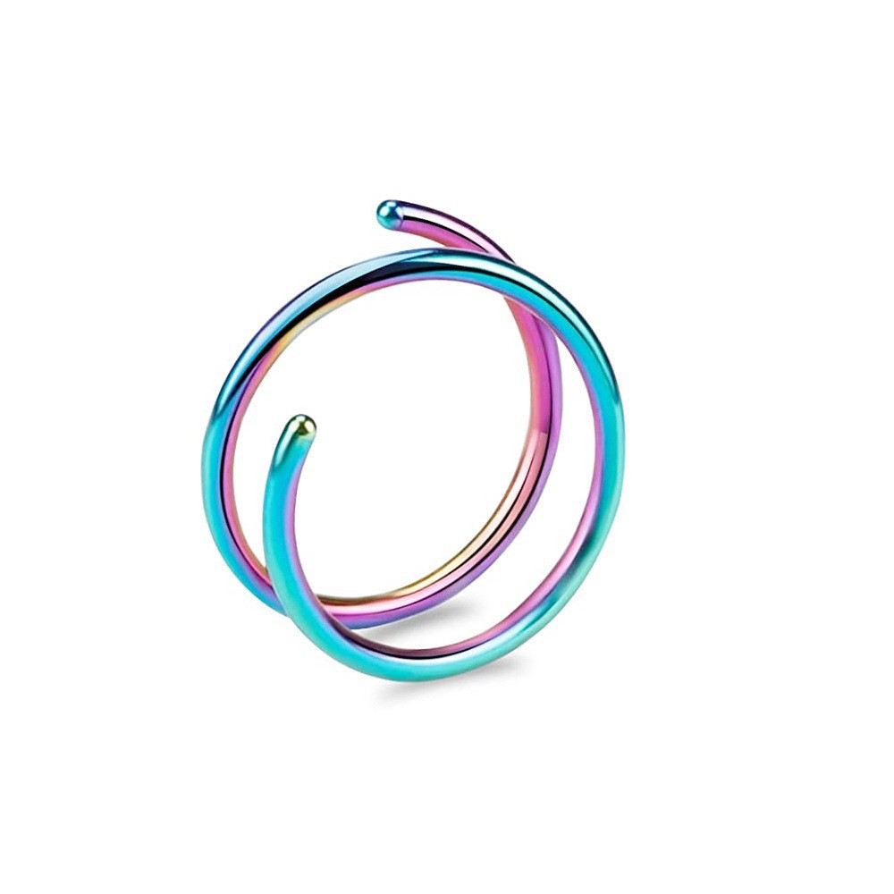 Piercing al naso in acciaio inossidabile, mezzo anello multifunzionale semplice, labbro, gioielli galvanizzati sottovuoto_voghion.com