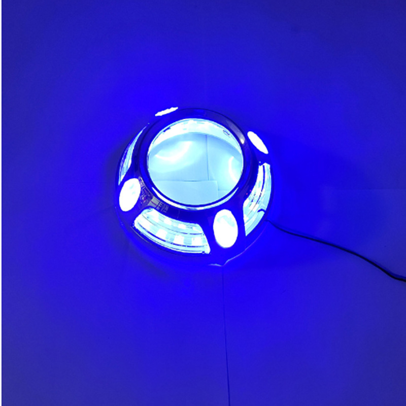 Faros modificados Paramela bicolor cubierta integral lente de 3 pulgadas universal bicolor ángel ojo cubierta decoración