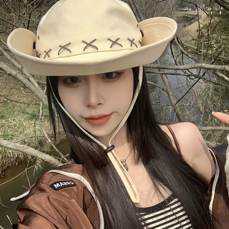 Denim travel climbing sun hat for camping